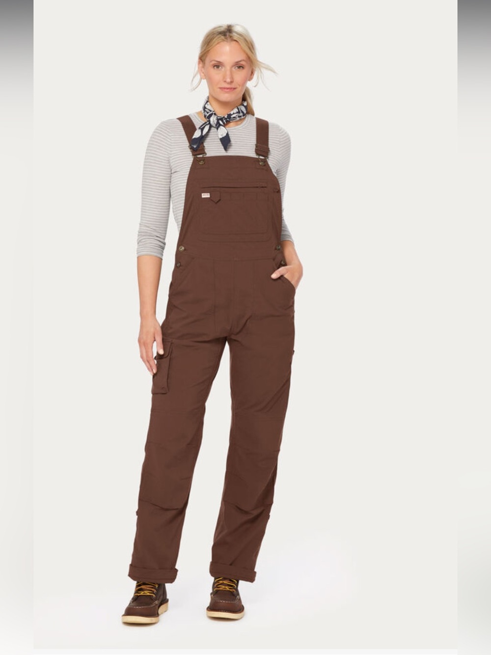 NWT Duluth Trading Co Women's Heirloom Gardening Bib Overalls Roasted Clove